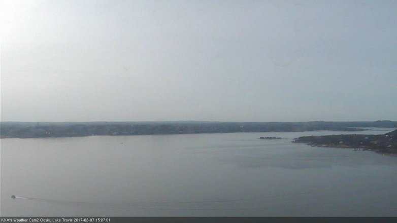 Lake Travis webcam, February 7, 2017 2:15 PM CT