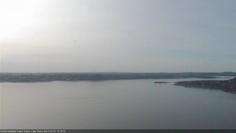 Lake Travis webcam, February 7, 2017 2:50 PM CT