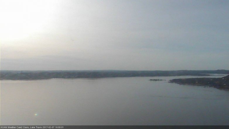 Lake Travis webcam, February 7, 2017 3:20 PM CT