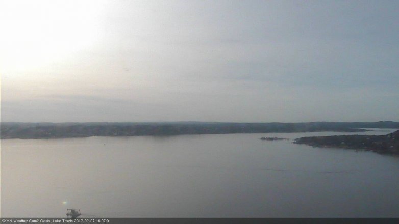 Lake Travis webcam, February 7, 2017 3:35 PM CT