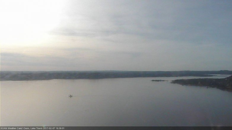 Lake Travis webcam, February 7, 2017 3:50 PM CT