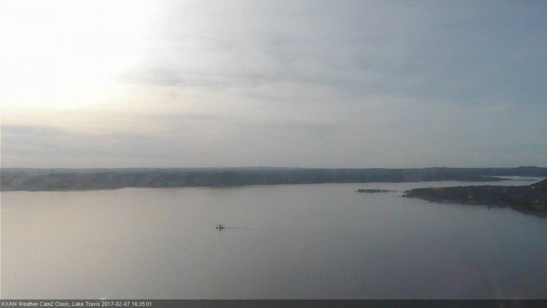Lake Travis webcam, February 7, 2017 3:55 PM CT