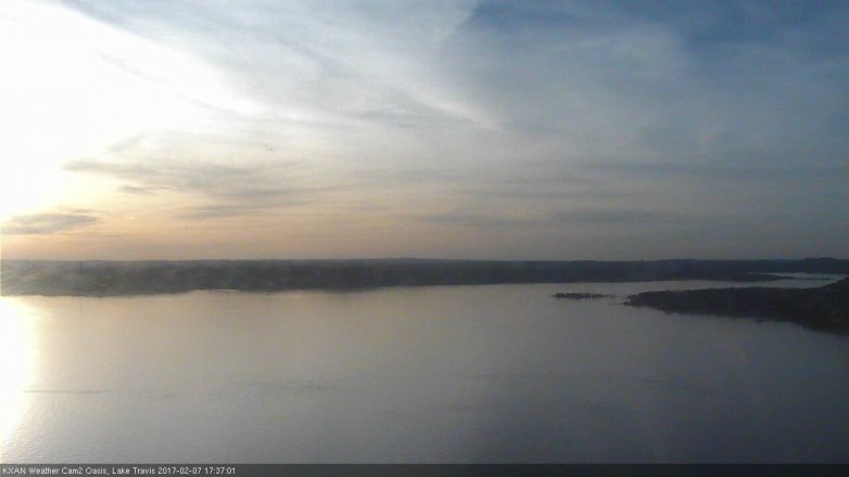 Lake Travis webcam, February 7, 2017 4:40 PM CT