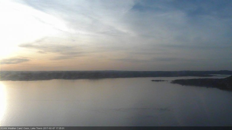Lake Travis webcam, February 7, 2017 4:50 PM CT