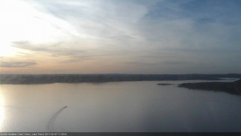 Lake Travis webcam, February 7, 2017 4:55 PM CT