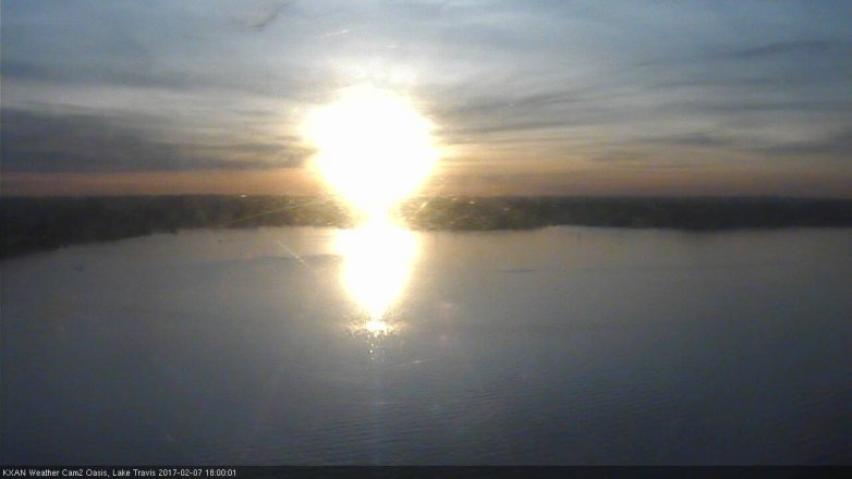 Lake Travis webcam, February 7, 2017 5:05 PM CT