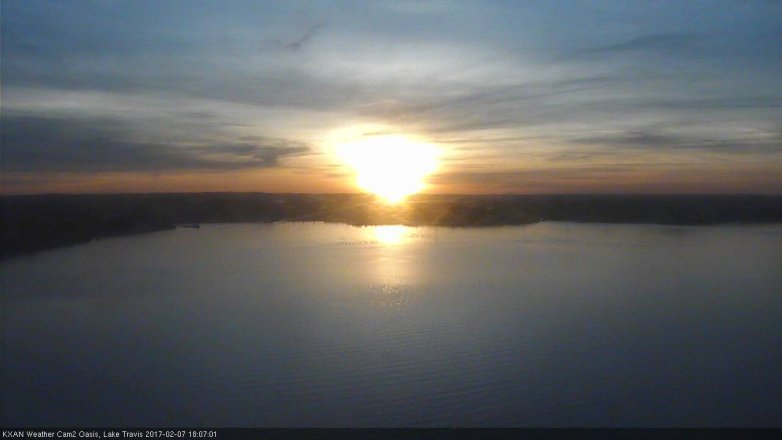 Lake Travis webcam, February 7, 2017 5:15 PM CT