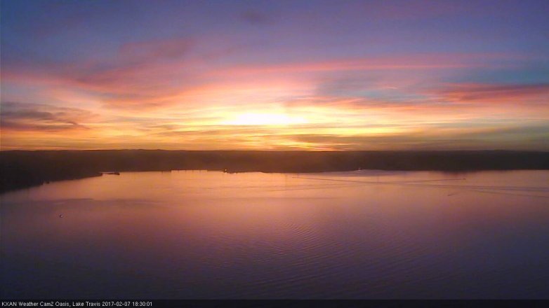 Lake Travis webcam, February 7, 2017 5:40 PM CT