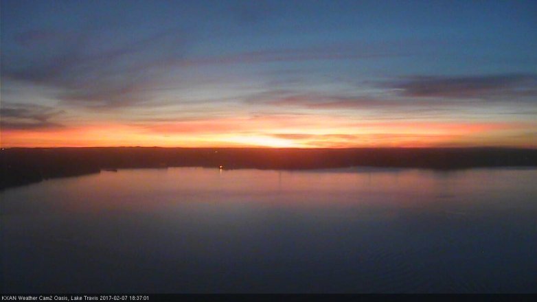 Lake Travis webcam, February 7, 2017 5:55 PM CT