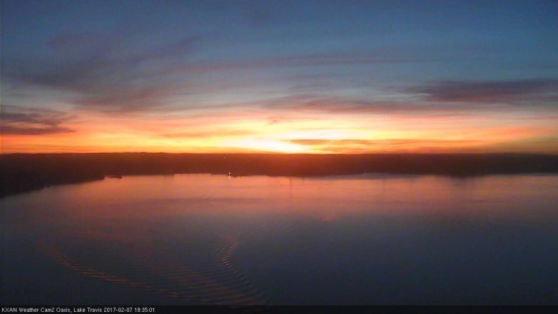 Lake Travis webcam, February 7, 2017 6:00 PM CT