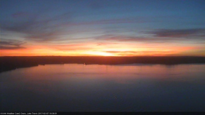 Lake Travis webcam, February 7, 2017 6:05 PM CT