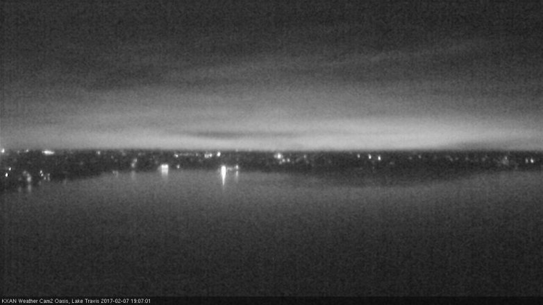 Lake Travis webcam, February 7, 2017 6:35 PM CT
