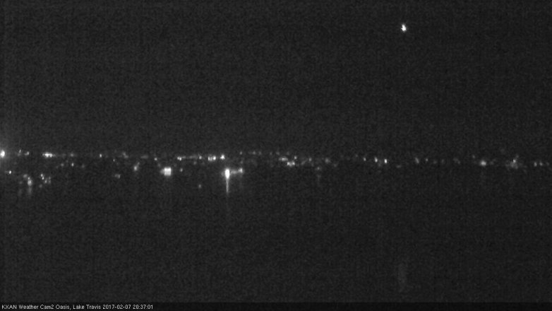 Lake Travis webcam, February 7, 2017 7:50 PM CT