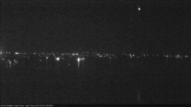 Lake Travis webcam, February 7, 2017 8:00 PM CT