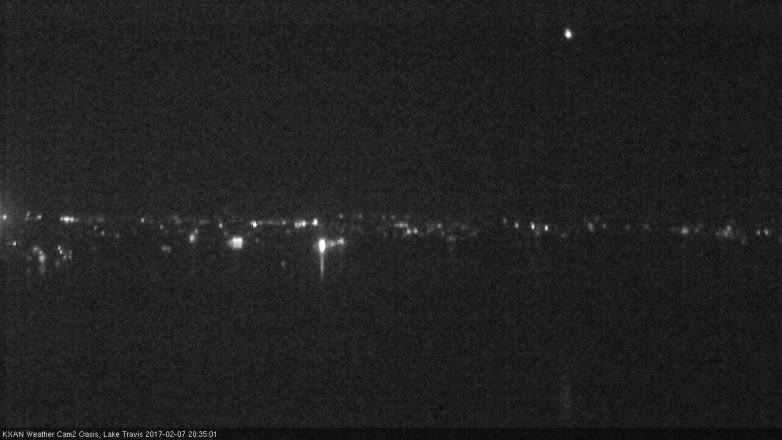 Lake Travis webcam, February 7, 2017 8:05 PM CT