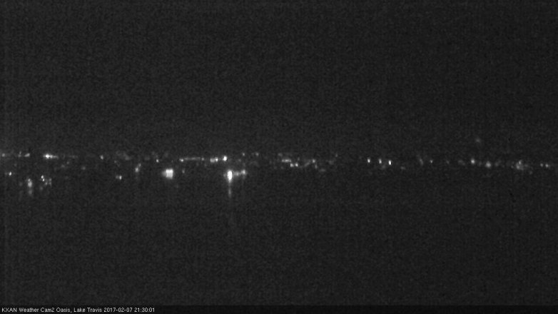 Lake Travis webcam, February 7, 2017 8:45 PM CT