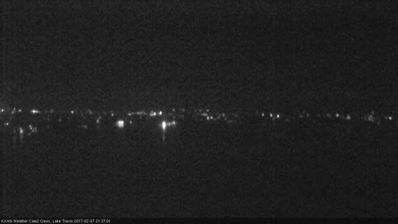 Lake Travis webcam, February 7, 2017 8:50 PM CT