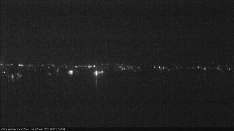 Lake Travis webcam, February 7, 2017 9:15 PM CT