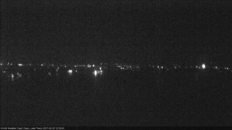 Lake Travis webcam, February 7, 2017 9:35 PM CT