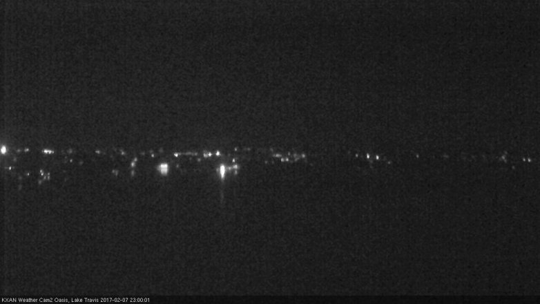 Lake Travis webcam, February 7, 2017 10:05 PM CT
