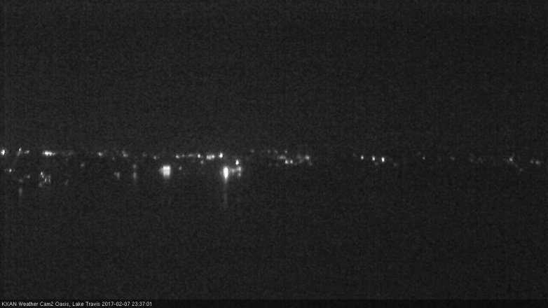 Lake Travis webcam, February 7, 2017 11:00 PM CT