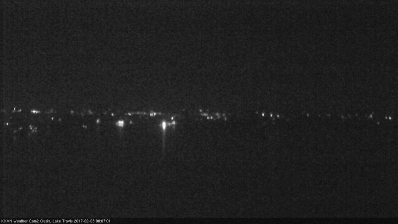 Lake Travis webcam, February 7, 2017 11:25 PM CT