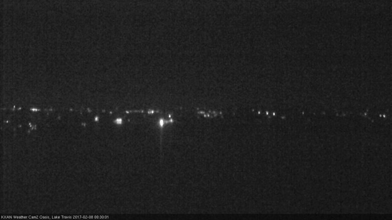 Lake Travis webcam, February 7, 2017 11:40 PM CT