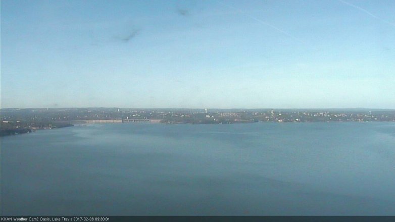 Lake Travis webcam, February 8, 2017 9:00 AM CT