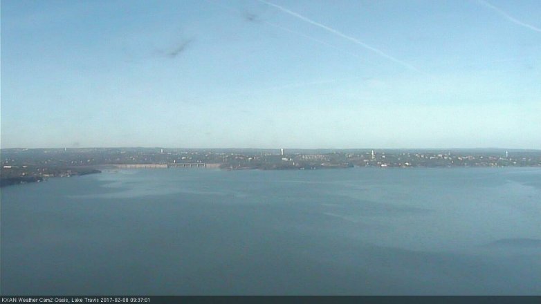 Lake Travis webcam, February 8, 2017 9:05 AM CT