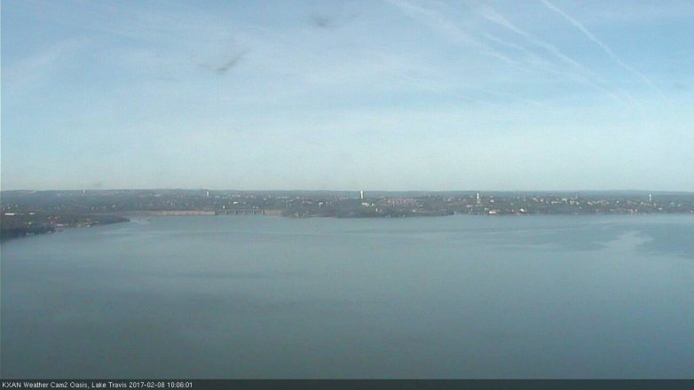 Lake Travis webcam, February 8, 2017 9:10 AM CT
