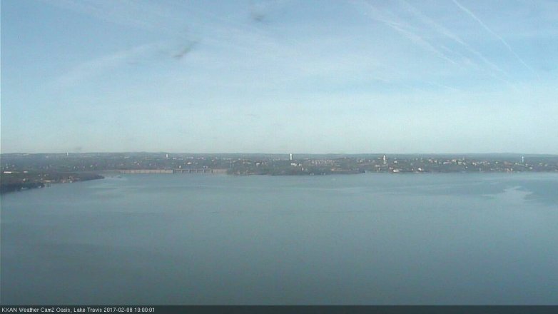 Lake Travis webcam, February 8, 2017 9:25 AM CT