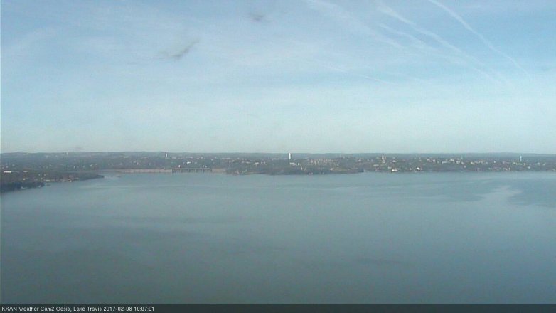 Lake Travis webcam, February 8, 2017 9:30 AM CT