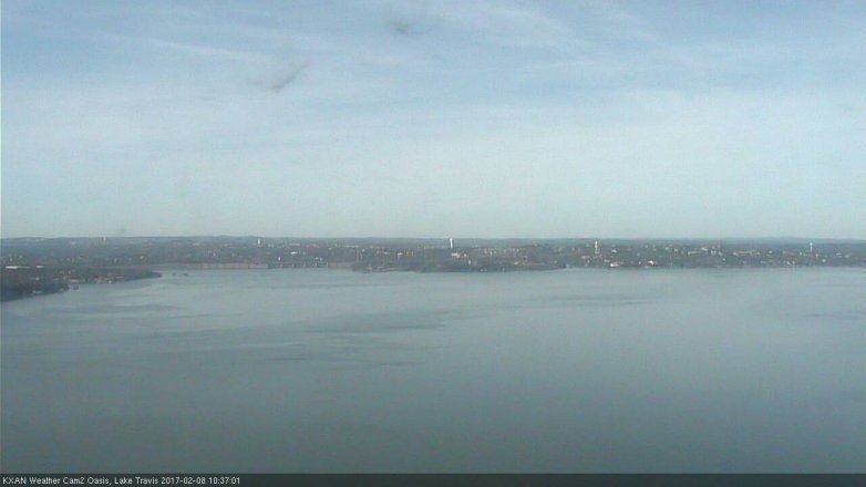 Lake Travis webcam, February 8, 2017 9:45 AM CT