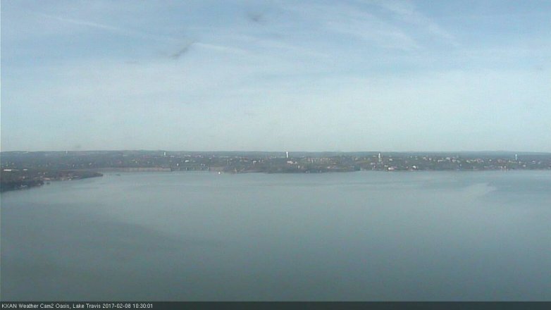 Lake Travis webcam, February 8, 2017 9:55 AM CT