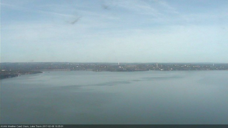 Lake Travis webcam, February 8, 2017 10:05 AM CT