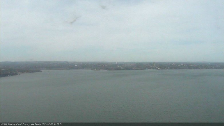 Lake Travis webcam, February 8, 2017 10:50 AM CT