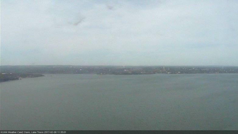 Lake Travis webcam, February 8, 2017 11:00 AM CT