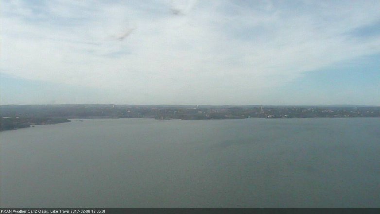Lake Travis webcam, February 8, 2017 12:05 PM CT