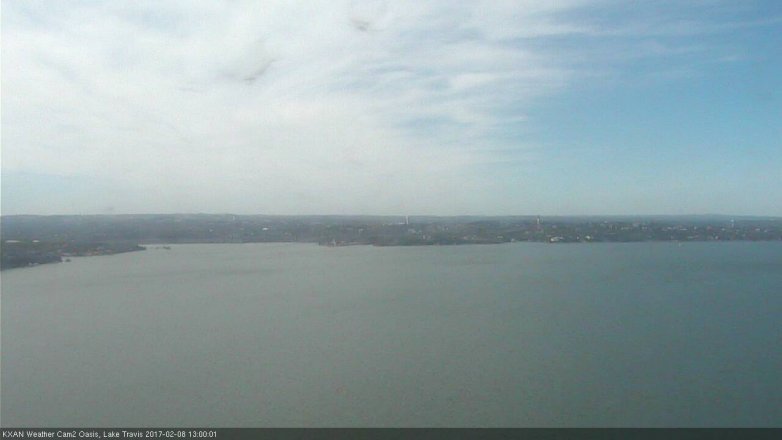 Lake Travis webcam, February 8, 2017 12:20 PM CT