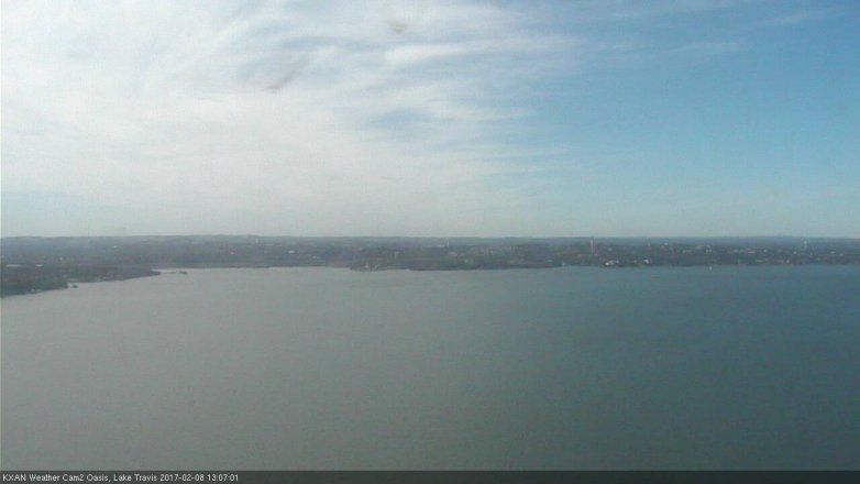 Lake Travis webcam, February 8, 2017 12:25 PM CT