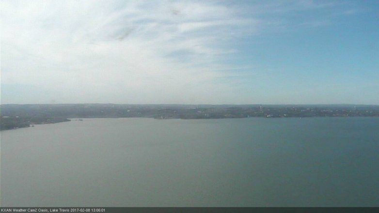 Lake Travis webcam, February 8, 2017 12:30 PM CT