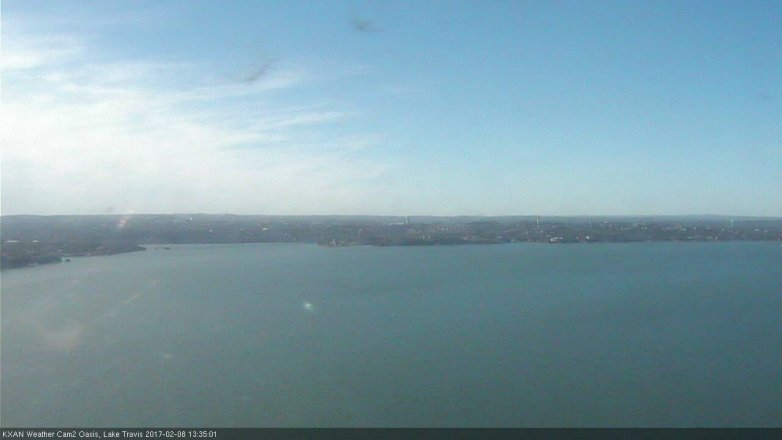 Lake Travis webcam, February 8, 2017 12:45 PM CT