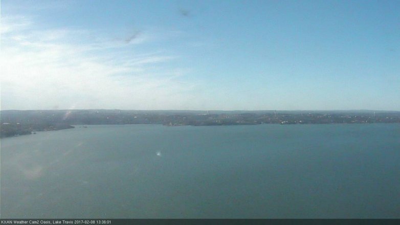 Lake Travis webcam, February 8, 2017 12:50 PM CT