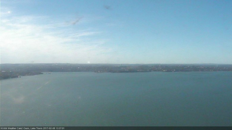 Lake Travis webcam, February 8, 2017 12:55 PM CT