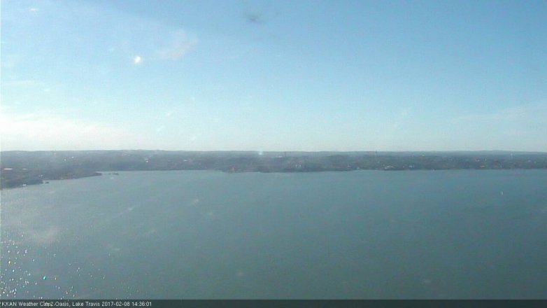 Lake Travis webcam, February 8, 2017 1:50 PM CT