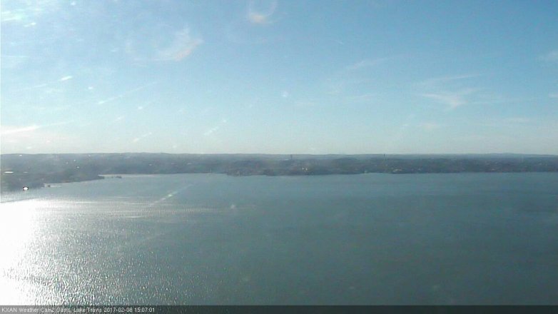 Lake Travis webcam, February 8, 2017 2:10 PM CT