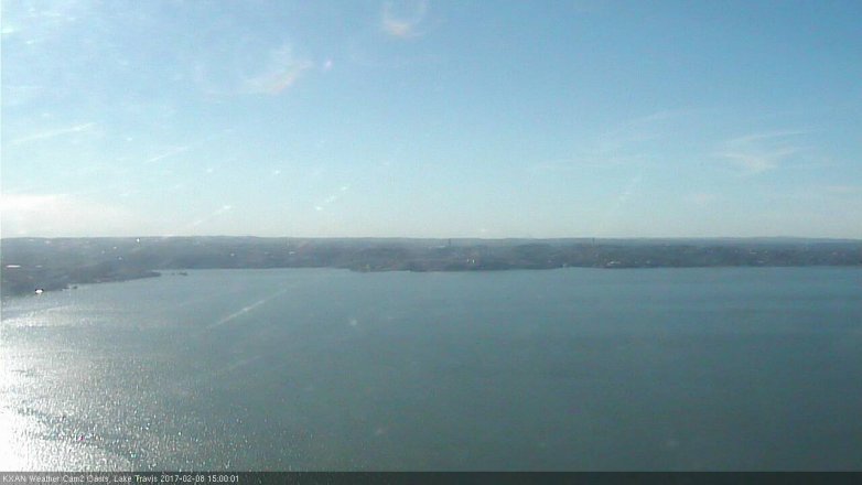 Lake Travis webcam, February 8, 2017 2:20 PM CT