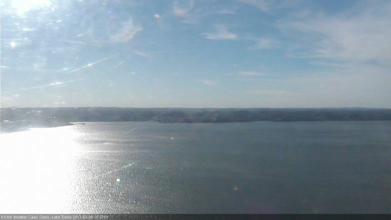 Lake Travis webcam, February 8, 2017 2:50 PM CT