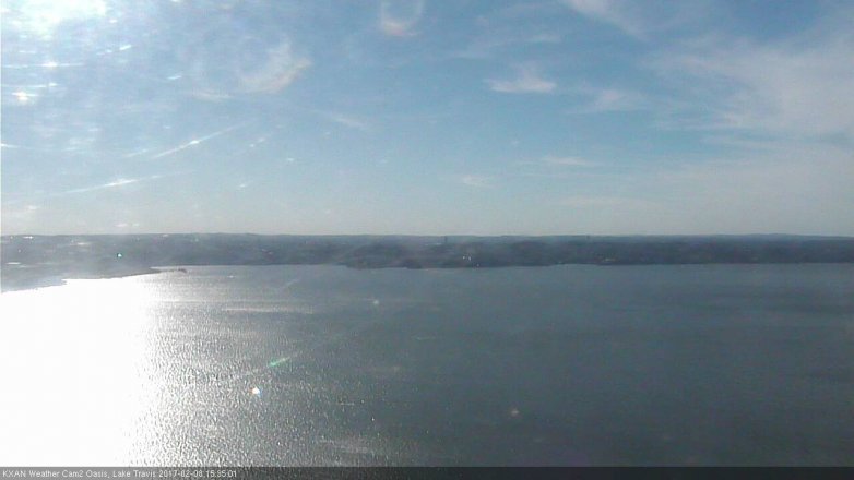Lake Travis webcam, February 8, 2017 3:05 PM CT