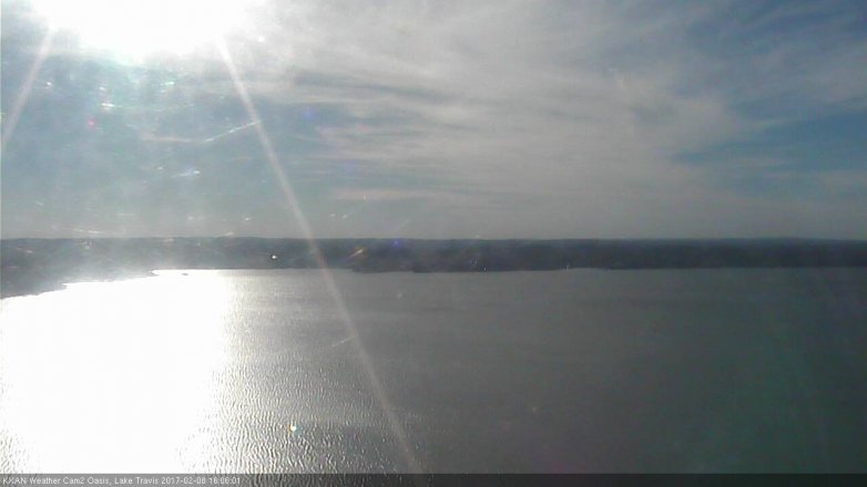 Lake Travis webcam, February 8, 2017 3:15 PM CT